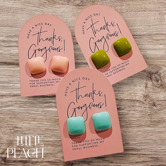 Boutique Spring Square Pierced Earrings TRIO BUNDLE NEW - Picture 1 of 1